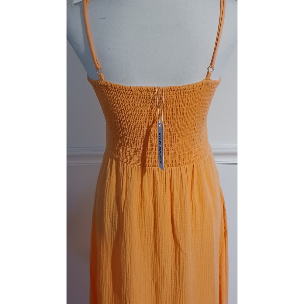 Steve Madden Madison Maxi Womens Dress Sz Med Salmon Color 100% Cotton - Picture 4 of 7